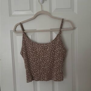 Old Navy Brown Floral Crop Top